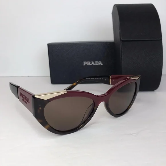 Authentic New Prada sunglasses model PR03WS, cherry and dark havana Shop the Prada PR08YS Sunglasses Honey Havana/Dark Brown main image 4